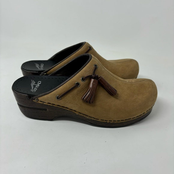 Dansko Shannon Tan Leather Mule Clogs Size 37 (6.5-7) - Picture 11 of 14